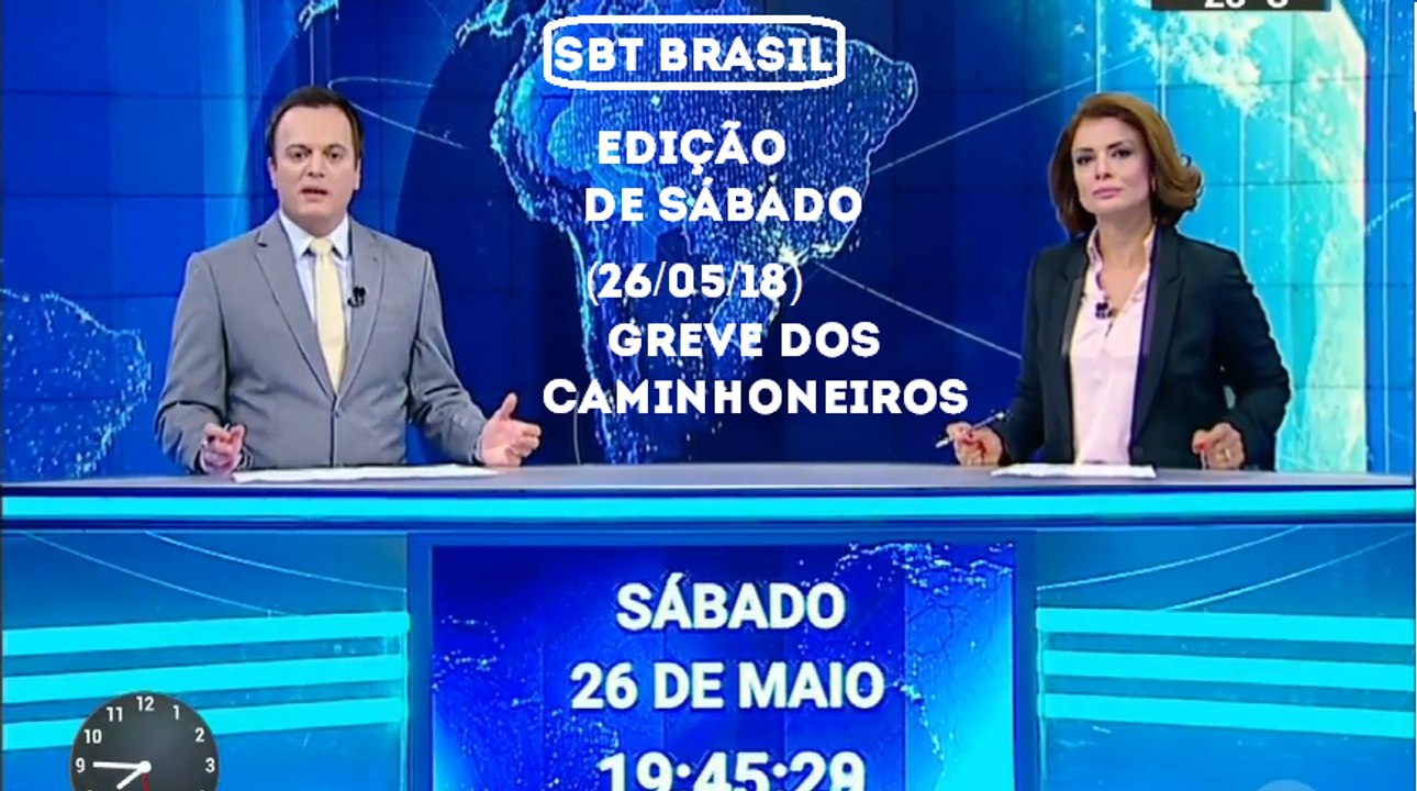 Inicio do SBT Brasil (26/05/18) (Sábado) - Greve dos Caminhoneiros