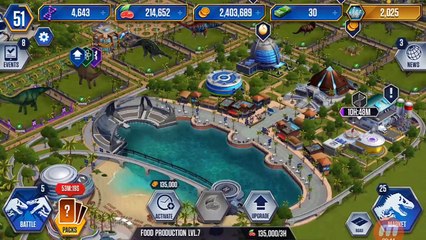 jurassic world the game #69 carnotaurus to lv max!