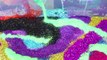 100 Layers of Glitter in Giant Clear Slime!!!!!