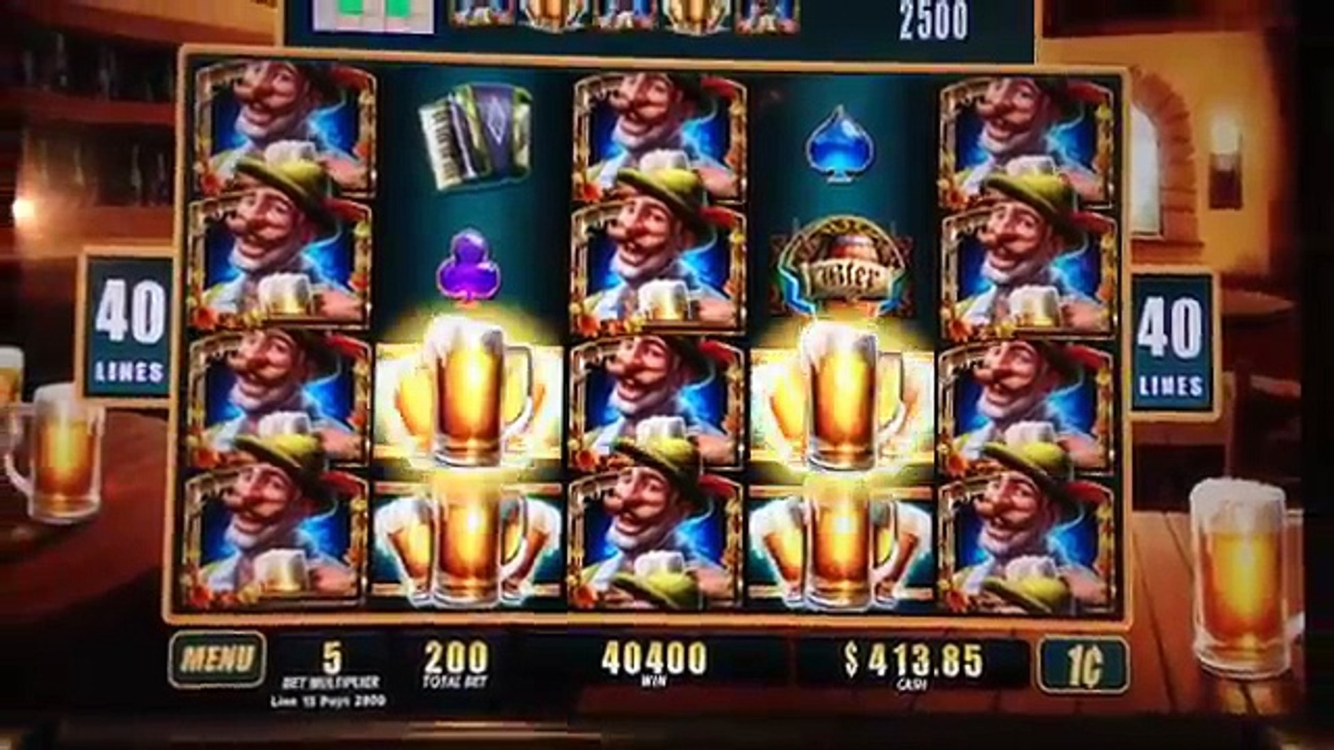 Bier haus slot machine mega big win jackpot