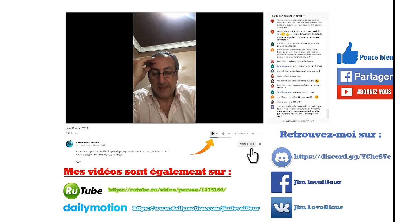 Le veilleur non silencieux - Live YouTube du dimanche 11 mars 2018 - partie 1