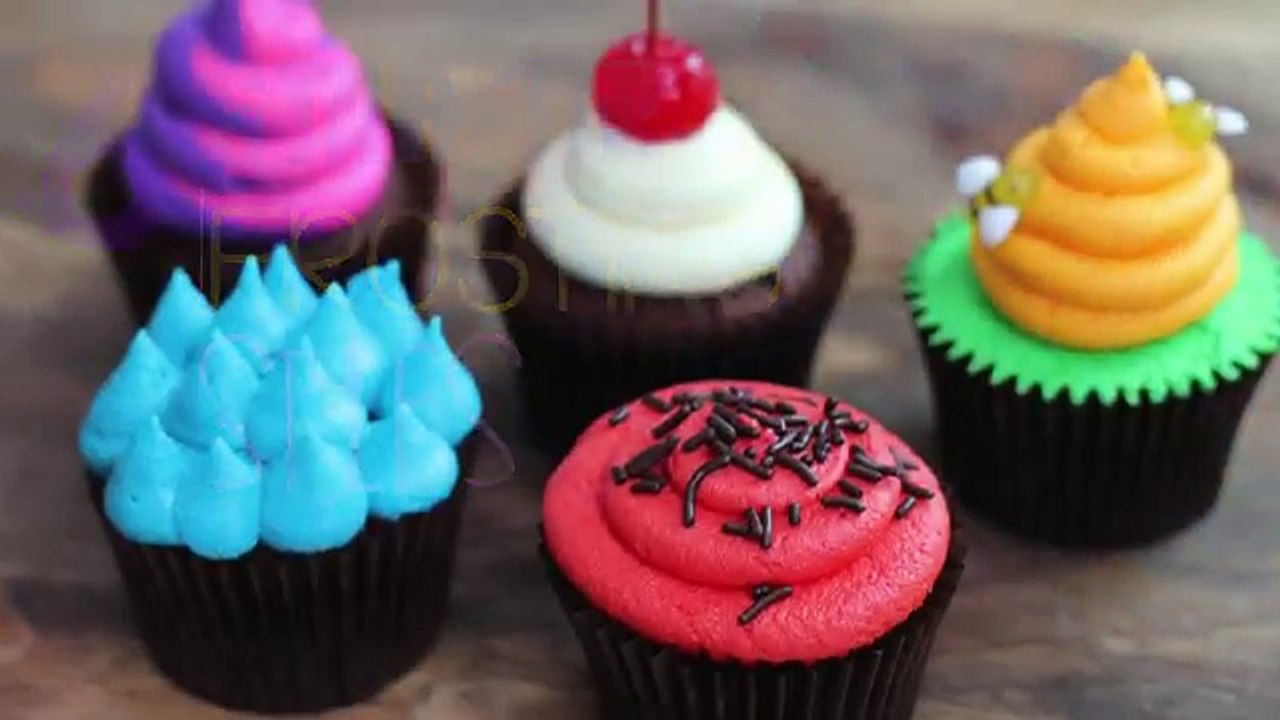 6 Best Cupcake Frosting Styles using a STAR Piping Tip. Perfect Cupcakes!