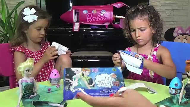 Huevos Sorpresa y Tatuajes Frozen Fever toys Surprise Eggs and Tattoos juguetes en español
