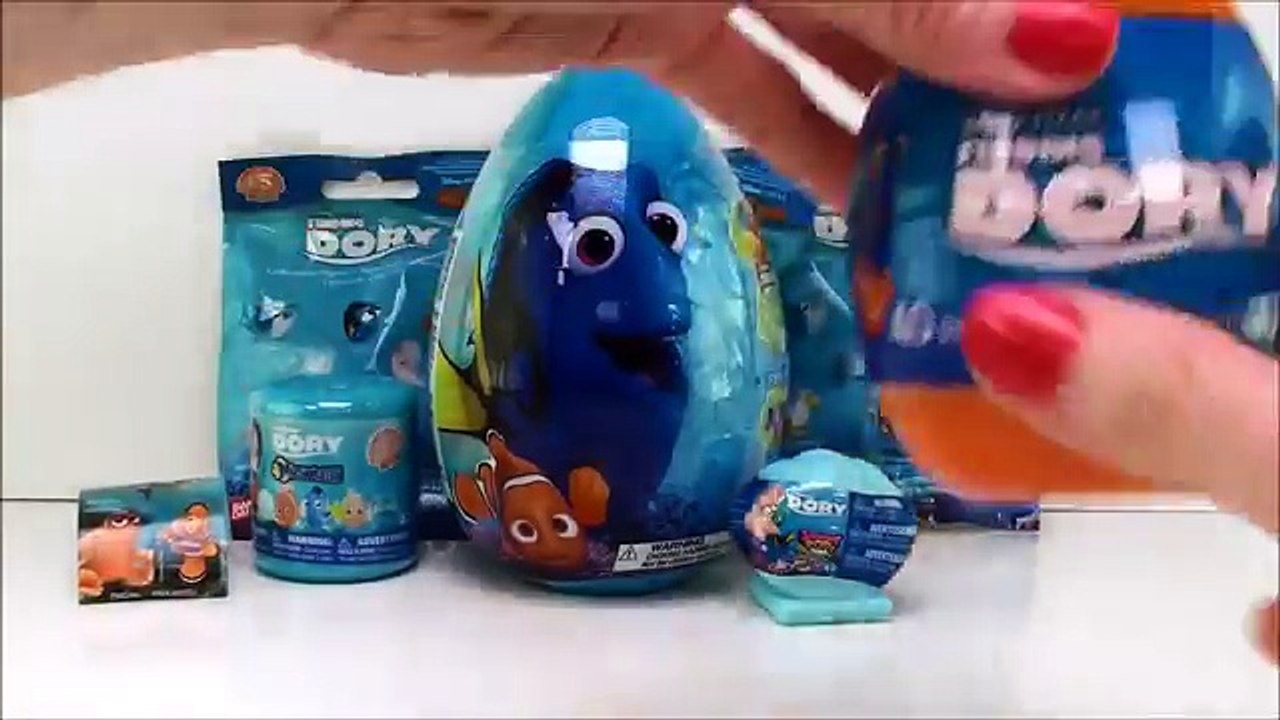 Finding Dory Blind Bags Series 5 Mashems 2 Squishy Pops Plastic Easter Eggs Surprises Toys Fun Kids