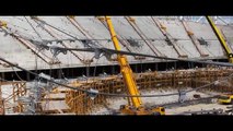 Volgograd Arena - Cable-stayed roof lift (trailer)