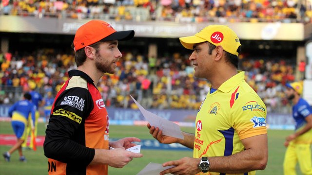 ஹைதராபாத்துக்கு எதிரான போட்டியில் டாஸ் வென்ற சென்னை பந்து வீச முடிவு