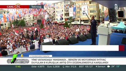Cumhurbaşkanı Erdoğan, Çorlu mitinginde