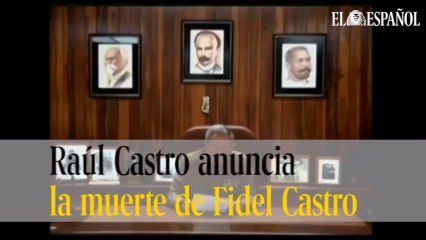 Raúl Castro anuncia la muerte de Fidel