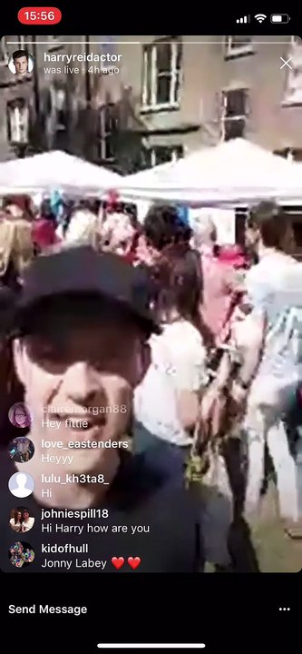 Eastenders star harry Reid on he instagram 2018