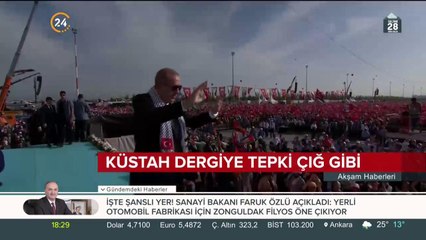Küstah dergiye tepki çığ gibi