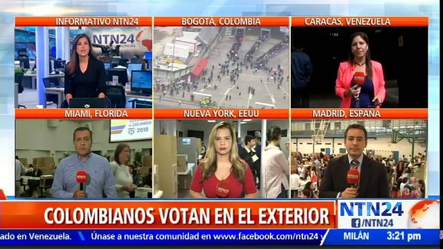 Colombianos en el exterior también participan de los comicios presidenciales