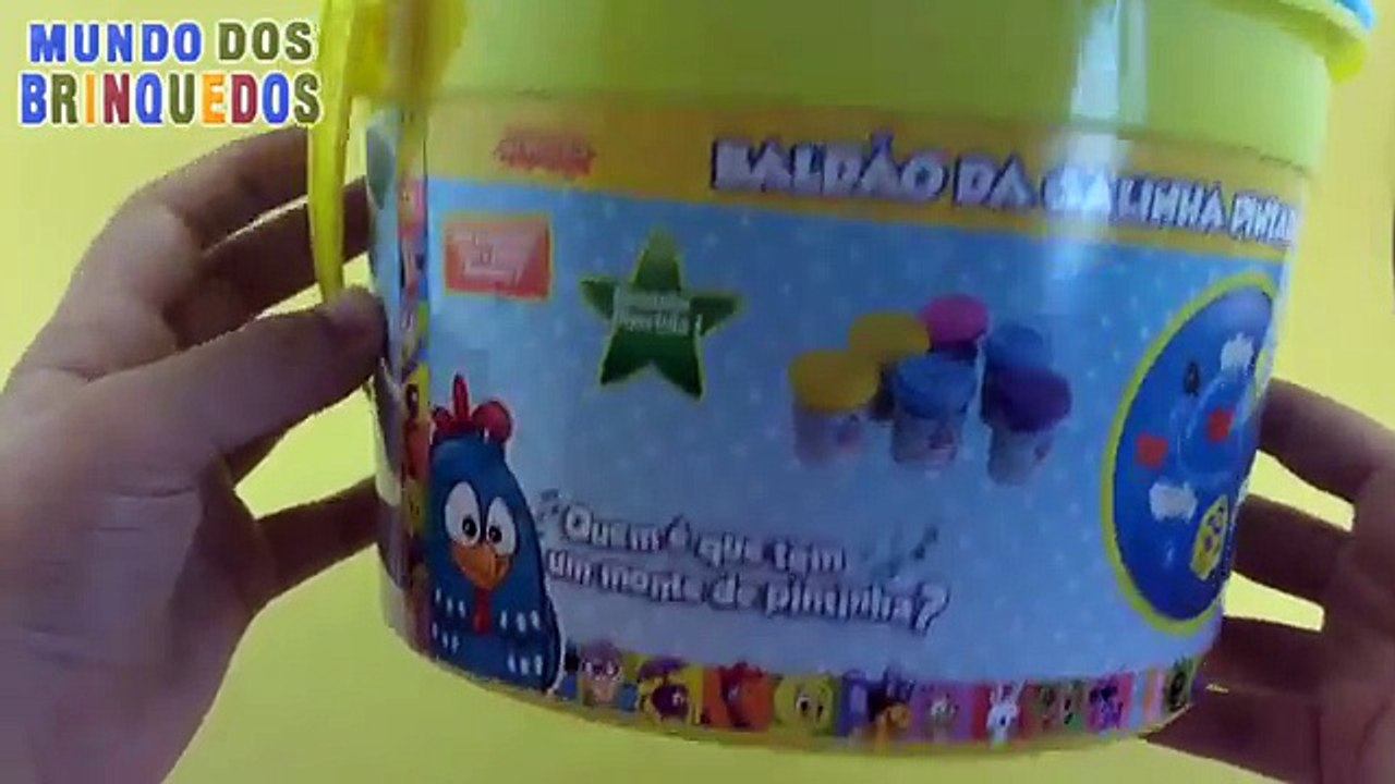 Baldão da Galinha Pintadinha com moldes e massinha