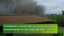 Ecologistas y vecinos denuncian las emisiones contaminantes en San Pedro de Anes, Siero, Asturias
