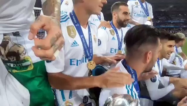 ¿Dónde está CR7? , el cántico de los jugadores del Real Madrid durante la celebración de la Champions