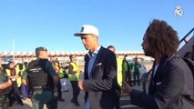 Ronaldo and Real Madrid teammates arrive home ahead of bus parade