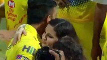 IPL 2018 Final: MS Dhoni celebrates final win with Sakshi Dhoni and Ziva  | वनइंडिया हिंदी