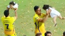 IPL 2018 : MS Dhoni dances with daughter Ziva after winning | वनइंडिया हिंदी