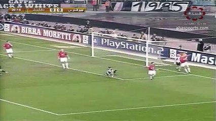 الشوط الاول مباراة مانشستر يونايتد و يوفنتوس 3-0 دوري الابطال 2003