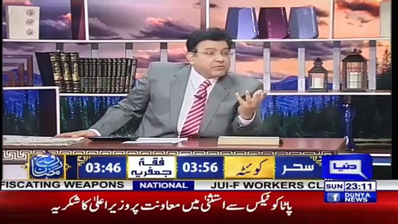 Hasb e Haal 27 May 2018 - Azizi as Shah Mehmood Qureshi - حسب حال - Dunya