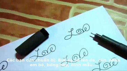 Cách in và vẽ hình xăm  tạm  thời - vẽ Henna Tattoo 1