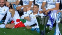Ronaldo celebrates Real's Champions League win despite transfer speculation