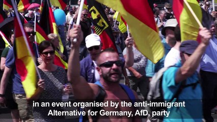 Protesters face off in Berlin as far-right AfD party holds rally