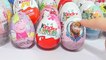 3 huevos sorpresa kinder de Peppa Pig, Frozen surprise eggs toys juguetes Es un video en español