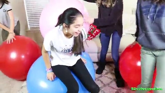 Giant Balloon Explosion CHALLENGE with My Friends! B2cutecupcakes - video  Dailymotion