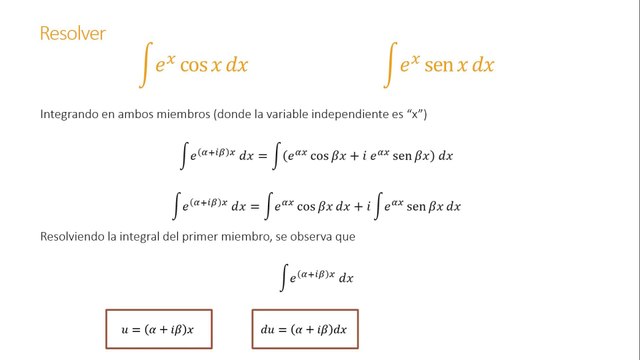 Solución de par de integrales exponencial y seno y coseno - Cálculo integral