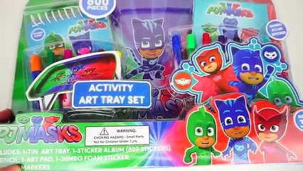 PJ MASKS Activity ART TRAY Set with CATBOY, OWLETTE and GEKKO