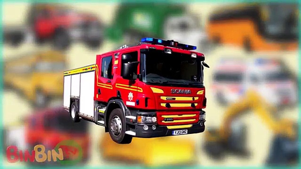Cars and Trucks | Learn Street Vehicles Toys |Emergency| Ambulance Fire Truck Police Car | BinBin Tv