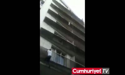 'Örümcek adam' çocuğu böyle kurtardı