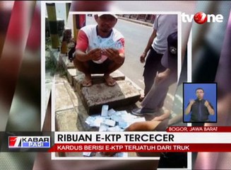 Ribuan KTP Elektronik Ditemukan Tercecer Jatuh dari Truk