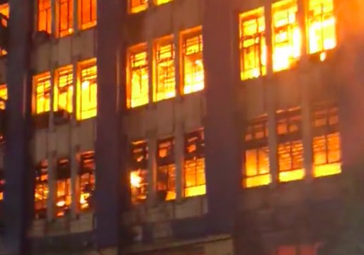 Fire Burns Land Management Bureau, National Archives Office in Manila