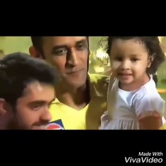 Ms Dhoni and Ziva Dhoni Celebrates IPL championship 2018