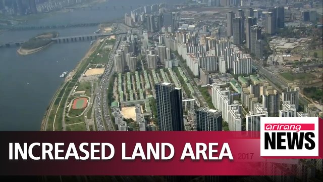 South Korea's land area increases by 24 square kilometers in 2017