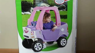 Sweet Girl Riding in the Little Tikes Cozy Coupe Princess Truck