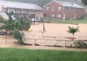 Water Flows Through Cave Spring Neighborhood as Flooding Hits Virginia