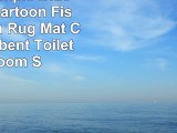 TideTex Simple Blue Splicing Cartoon Fish Bathroom Rug Mat Cozy Absorbent Toilet Bedroom