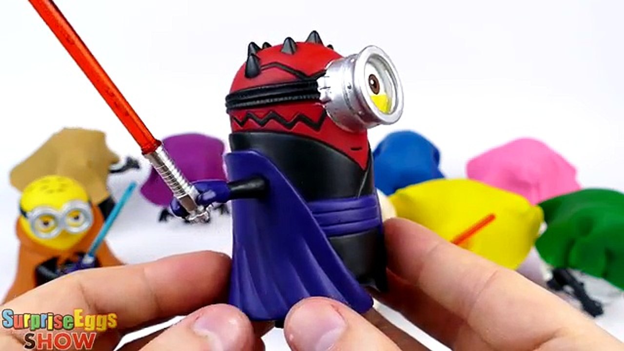 10 Jajko Niespodzianka Play Doh Minions Star Wars Kinder Niespodzianki R2D2 Yoda Jaja Despicable Me
