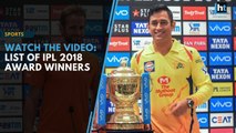 IPL 2018: List of Winners