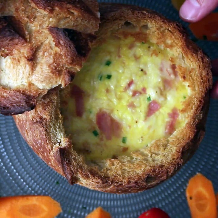 Boule de pain et omelette ! Trop trop bon