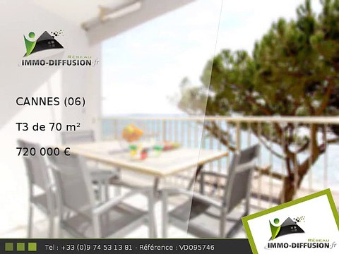 T3 A vendre Cannes 70m2 - Palm Beach