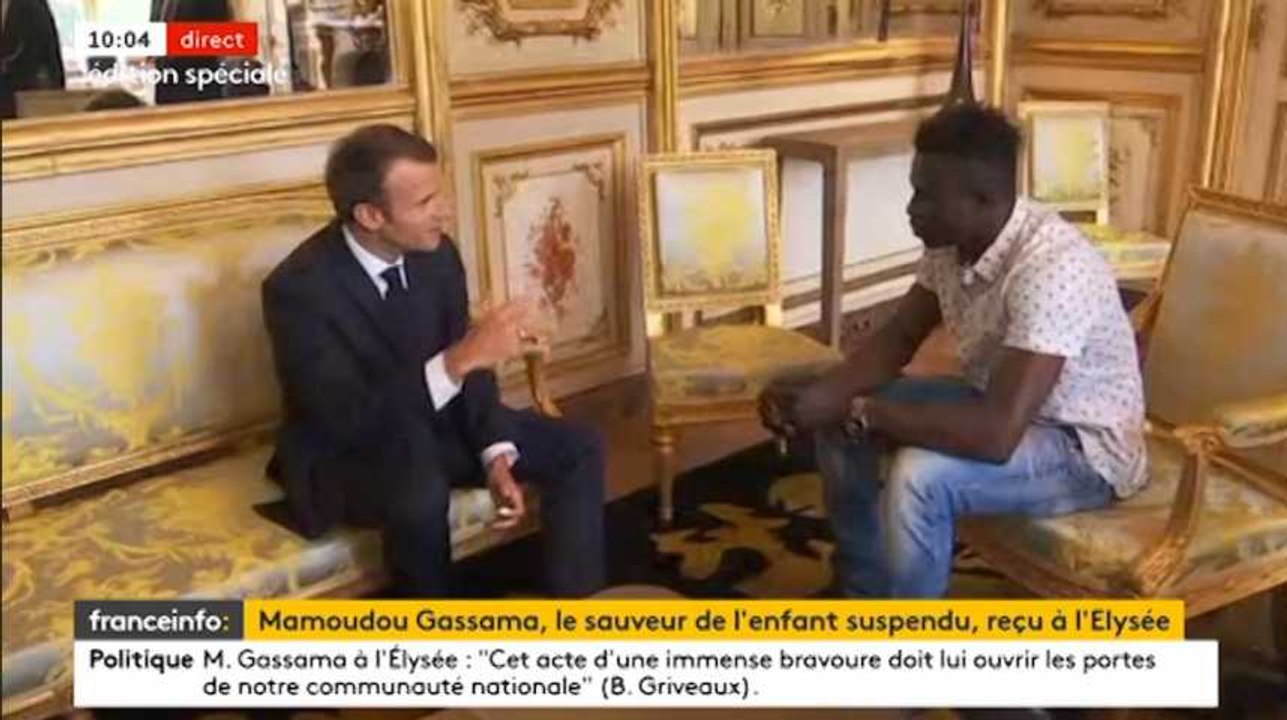 "Bravo!": Mamoudou Gassama est reçu à l'Elysée par Emmanuel Macron