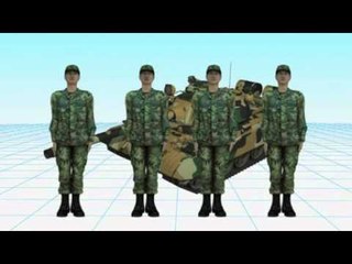 Chinese soldiers outgrow their tanks