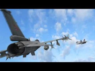 Скачать видео: Next Media Video: Russian jet nearly collides with Norwegian F-16