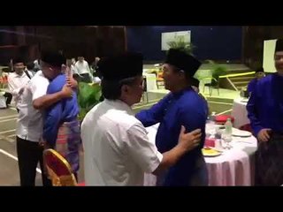 Shafie greets cousins Razak and Nasir during the nomination