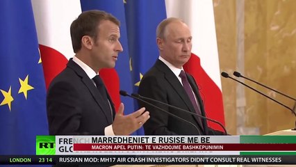 Macron apel Putin: Të vazhdojmë bashkëpunimin - News, Lajme - Vizion Plus