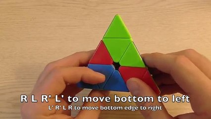 How to solve a Pyraminx - Beginner Keyhole method
