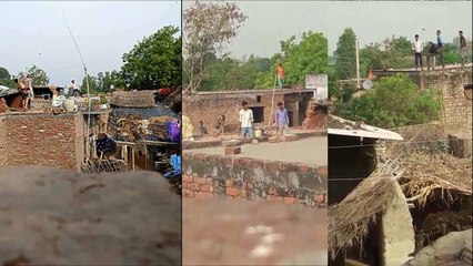 यूपी में बदहाल कानून-व्यवस्था का वीडियो, फायरिंग के साथ पथराव